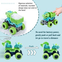 Dinosaur Monster Truck Toys Set for Boys 3-5 Years with Mini Dinosaur Figures