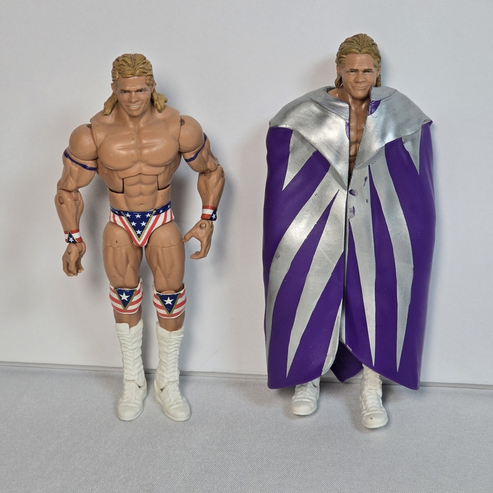2014 LOT WWE Narcissist Lex Luger Elite Series 45 W Cape + Series 30 Flashback