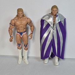 2014 LOT WWE Narcissist Lex Luger Elite Series 45 W Cape + Series 30 Flashback