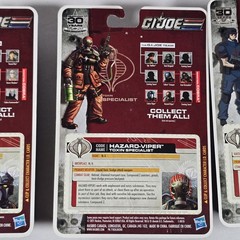 4 G.I. Joe 30th Anniversary Figure Lot Hasbro New Techno Hazard Viper Iron Cobra