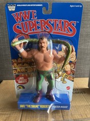 WWE LJN SUPERSTARS JAKE SNAKE BLUE CARD, RODDY PIPER BLUE , THE ROCK BLACK CARD