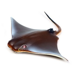 10.5cm Gray Manta Ray Fish PVC Toy Ocean Sea Animal Figure Kids Gift