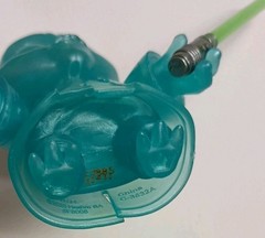 Hasbro Star Wars YODA “Ice Blue” with Green Light Saber 3″ New No Packaging Mint