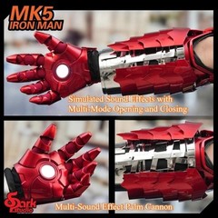 Iron Man Arm Armor w/Base Wearable Mech Arm Voice Touch Control Cosplay Props US