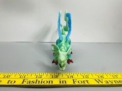 Shantou Dragon Toy Action Figure SDE 8″ Tall Display Blue Green Winged Dinosaur