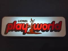 Retro Lionel Play World logo light box sign for collection display