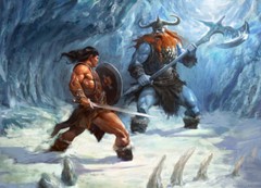 FRAZETTA CONAN BARBARIAN 2 HORSES RED SONJA /9 OF 10 IN HAND/ FROST GIANT IS P.O