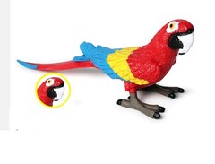 10.5cm Red Macaw Bird PVC Toy Parrot Wild Animal Figure Doll Kids Gift