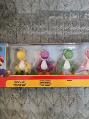 Super Mario Yoshi Multi Pack Yellow Purple Green Pink Blue Jakks Pacific 2.5″
