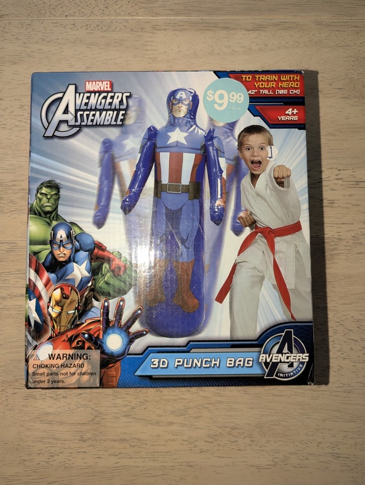 Avengers Assemble Initiative 3D Captain America PunchBag SEALED Rare Version 42″
