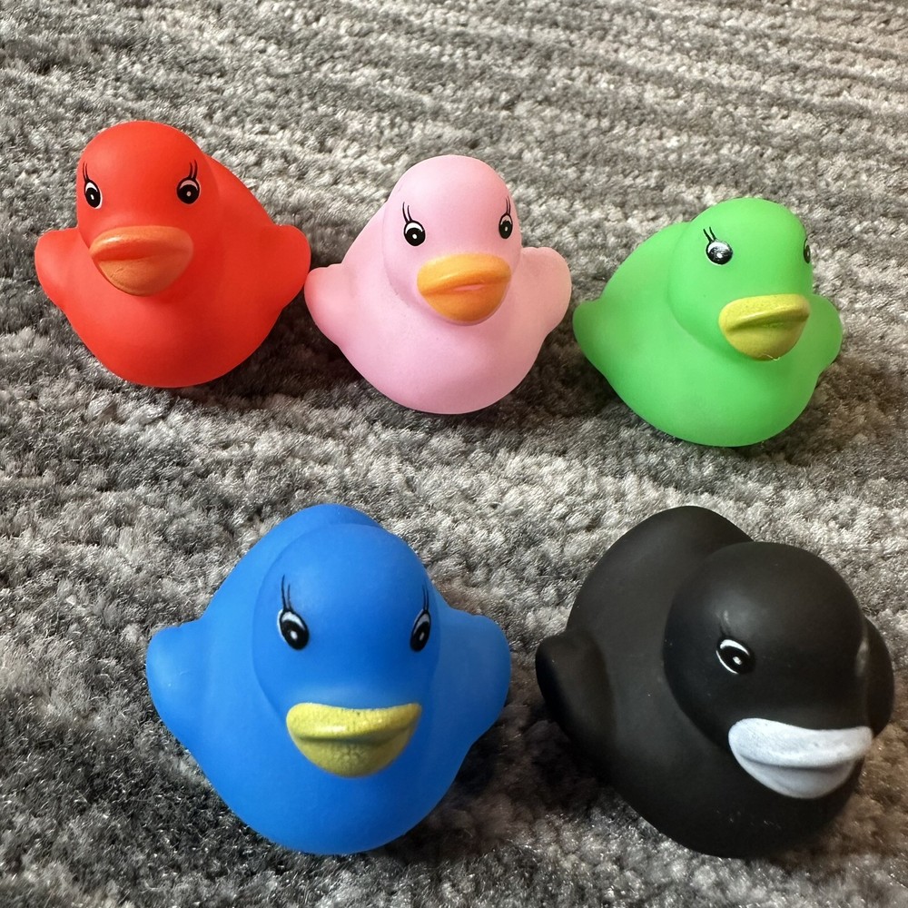 Rubber Duck Mini Lot Of 5 Decor Car Home Office Cute Ornament Cute Ducky 1.25 in