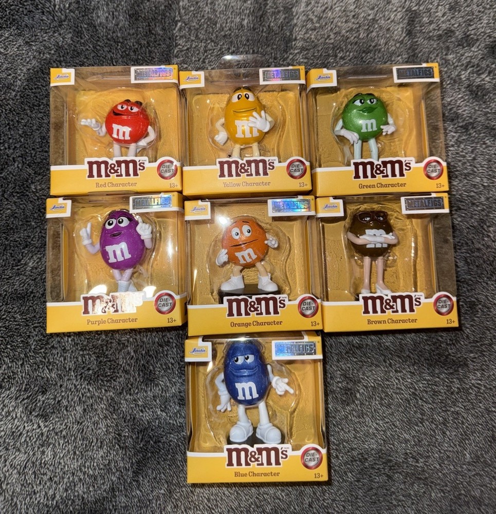 M&M’s Die-Cast Metal Character Figures Set of 7 Jada Toys 2025 New