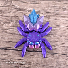 Crystal Spider 3D Printed Articulated Flexi Fidget Toy Gift – 2″ Long