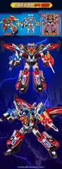 Metal Cardbot W Grand Blue Leon Blue Cop W Blaion Transforming Robot Car Toy Set