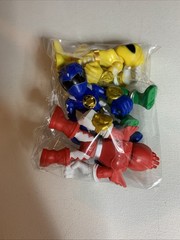 Hasbro Power Rangers 3” Figures(lot of 4)Red/Blue/yellow/green Power Rangers