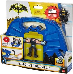 Mattel Batman Batcave Playset Mighty Minis Included! 2 in 1 Case Becomes Playset