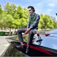 DC Comics The Joker Figure Car Accessory – Car Mounted Joker The Dark Figure 9in
