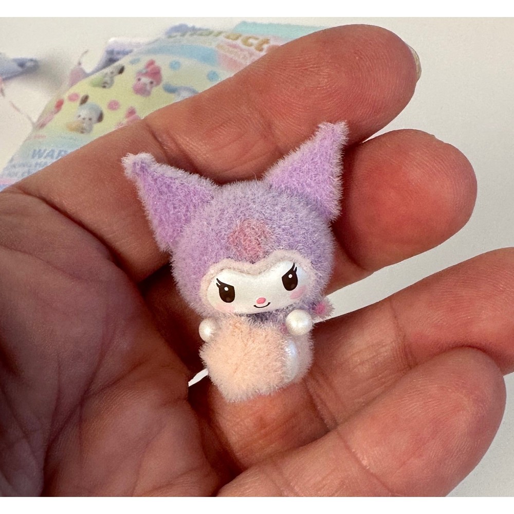 Sanrio Kuromi Fluffy Little Darling Moetch Bean Purple Flocked Miniature Figure