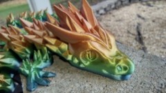 3D Printed Crystal Dragon Flexible Full Articulated Dragon Fidget Toy Decoration