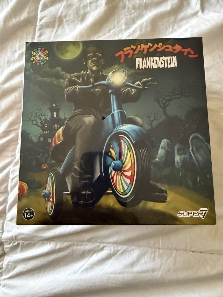 SUPER7 SUPER CYCLES UNNIVERSAL MONSTERS FRANKENSTEIN BLUE TRICYCLE NEW UNOPENED