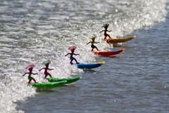 No Batteries Mini-Surfer & Surfboard Toy Outer Bank Olivia Imaginative Play