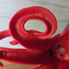 Chap Mei Red Octopus Toy Figure Sea Creature Tentacles Plastic M2