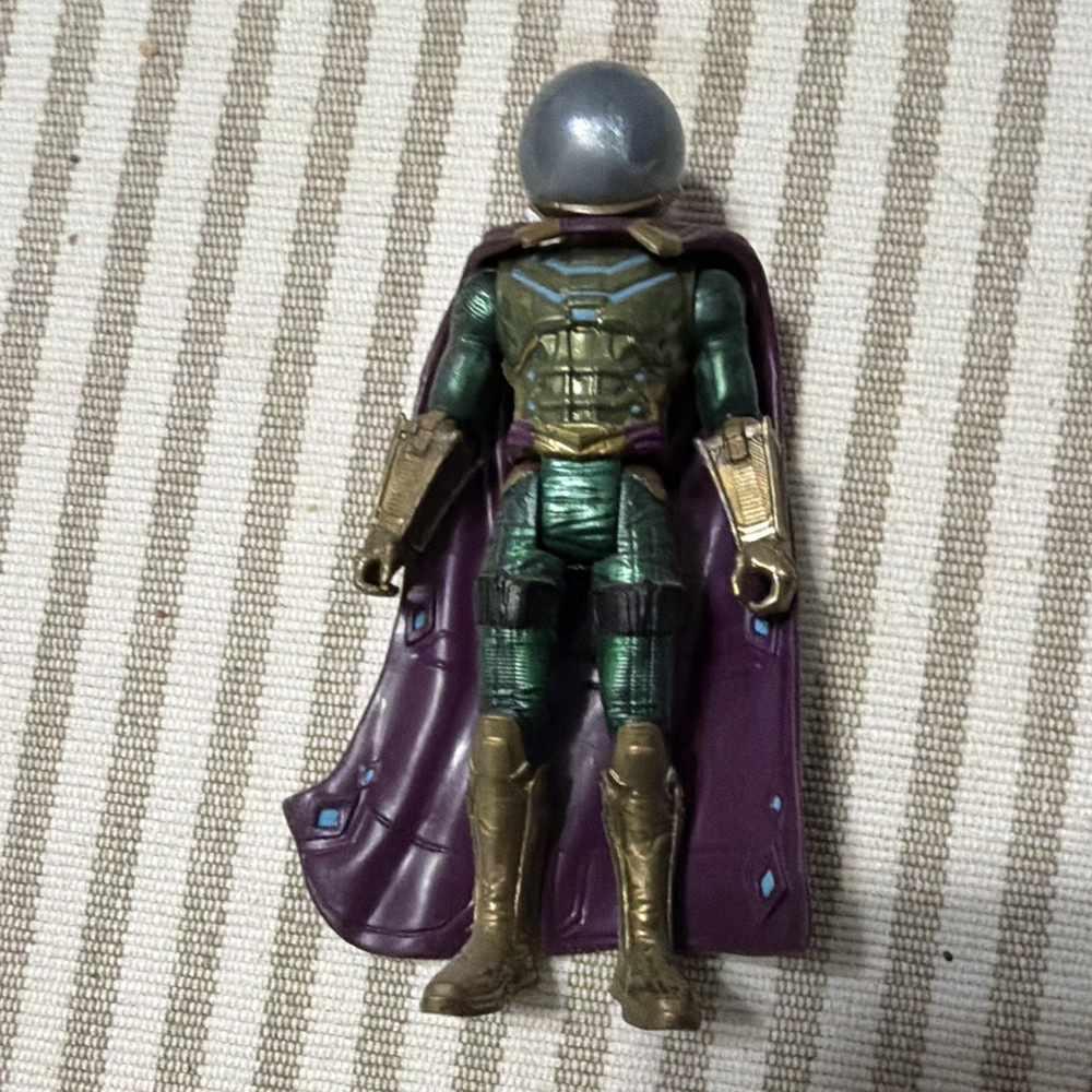 Green Gold Purple Plastic Armored Action Figure Toy with Purple Cape Included