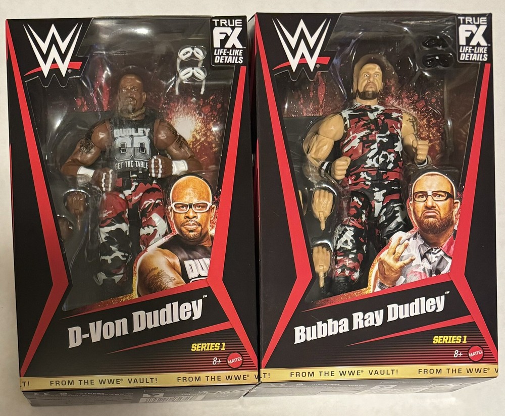 WWE Elite From the Vault Bubba Ray Dudley & D-Von Dudley Ringside Exclusive
