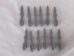 Gi Joe Cobra 1983 Wolverine parts lot: full set of 12 missiles UNBROKEN ORIGINAL