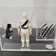 CAS GRADED 80+ 1984 HASBRO GI JOE STORM SHADOW SERIES 3 VINTAGE ARAH BONE WHITE