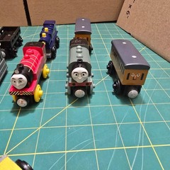 Thomas & Friends Wooden Railway Toy Train Lot – 14 Piece Mixed Vehicle Set
