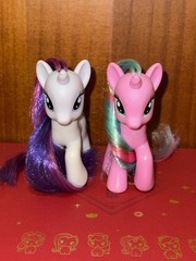 My little pony g4 brushable, Rarity & Sweetie swirl duo, MLP