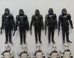 lot of 10 Hasbro Star Wars Shadow Stormtrooper Black Troopers figure w gun 3.75″