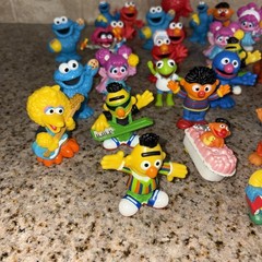 Sesame Street Big Bird Count Bert Ernie Elmo Jim Henson Muppets Figures Lot 4038