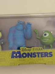 Disney Monster Pixar Set of 4 Figures 2″-3″ Mattel Micro Collection Toys AGES 3+