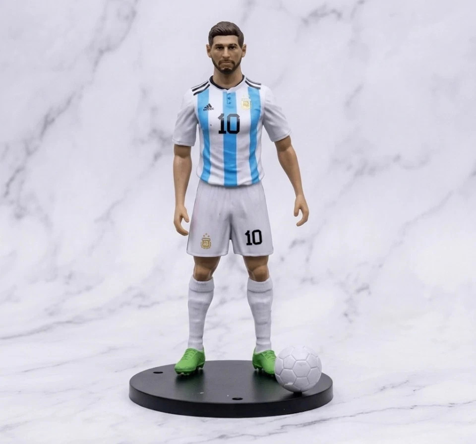 18cm Soccer Figures Messi Mbappe Ronaldo Yamal Football Action Toy PVC Doll Gift
