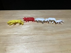 Unbranded Plastic Animals Lot Of 5 Vintage Varies Sizes