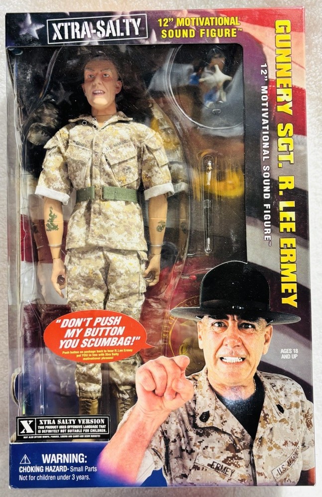 Gunnery Sgt. R Lee Ermey 2003 -12” Xtra Salty Figure-Signed by Ermey- Sideshow