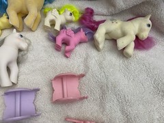 G1 My Little Pony Lot Of 12 Vintage Ponies Plus 8 Accessories MLP 1980s