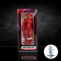 Vitruvian H.A.C.K.S. Superhero Red Blanks Female Action Figure – 1/18 Scale