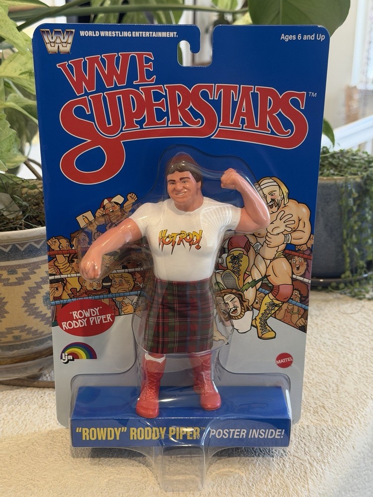 WWE Mattel Superstars LJN Series 3 “Rowdy” Roddy Piper Blue Card IN HAND!