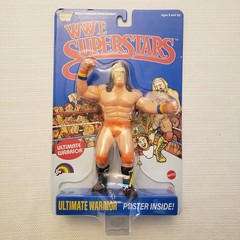 WWE LJN MATTEL SUPERSTARS ULTIMATE WARRIOR 8″ ACTION FIGURE BLUE CARD (LOOK PIC)