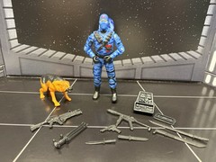 Black Major Cobra Saboteur Blue Variant Firefly GI Joe O-Ring Complete Figure