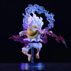 Bandai Mini One Piece Luffy Gear 5 Action Figure Sun God Nika Statue Anime 10CM