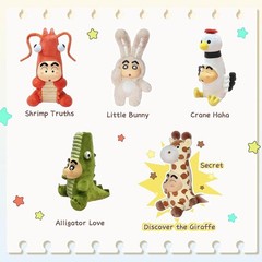 Crayon Shin-chan Growing Fun Series Plush Blind Box, Charm, Mystery Box
