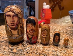 Jim Morrison Joplin Hendrix Lennon Marley Matryoshka set Novelty Gorgeous Art