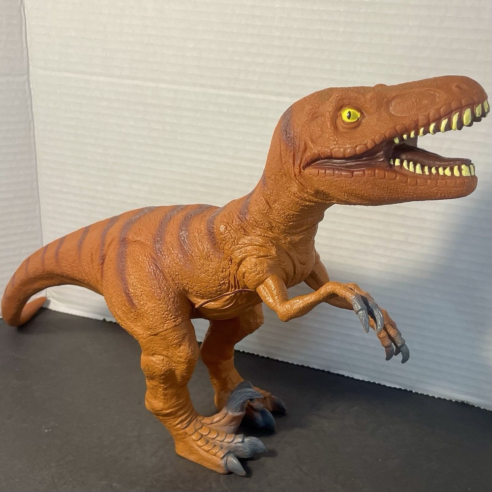 Toys R Us Velociraptor Dinosaur 18” Figure Soft Plastic Rubber 2014
