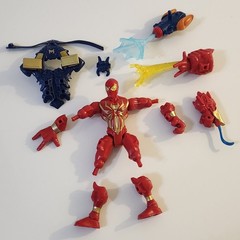Marvel Super Hero Mashers IRON SPIDER Action Figure 2013 Red Gold Spider-Man 6″