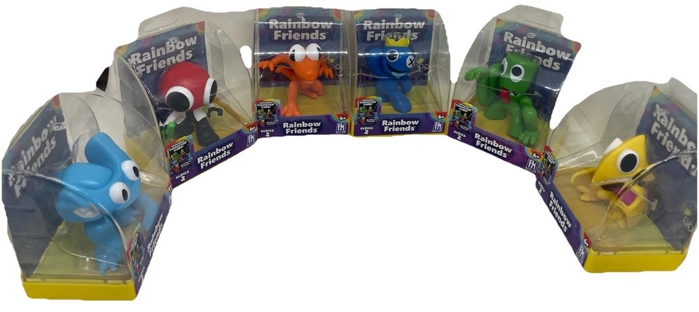 Rainbow Friends Set Of 6 Mini Figures Series 2 W Collector Card FREE SHIPPING
