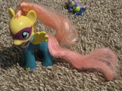 My Little Pony G4 brushable 3” figures Mane-iac Mayhem Power Ponies Lot of 8 mlp